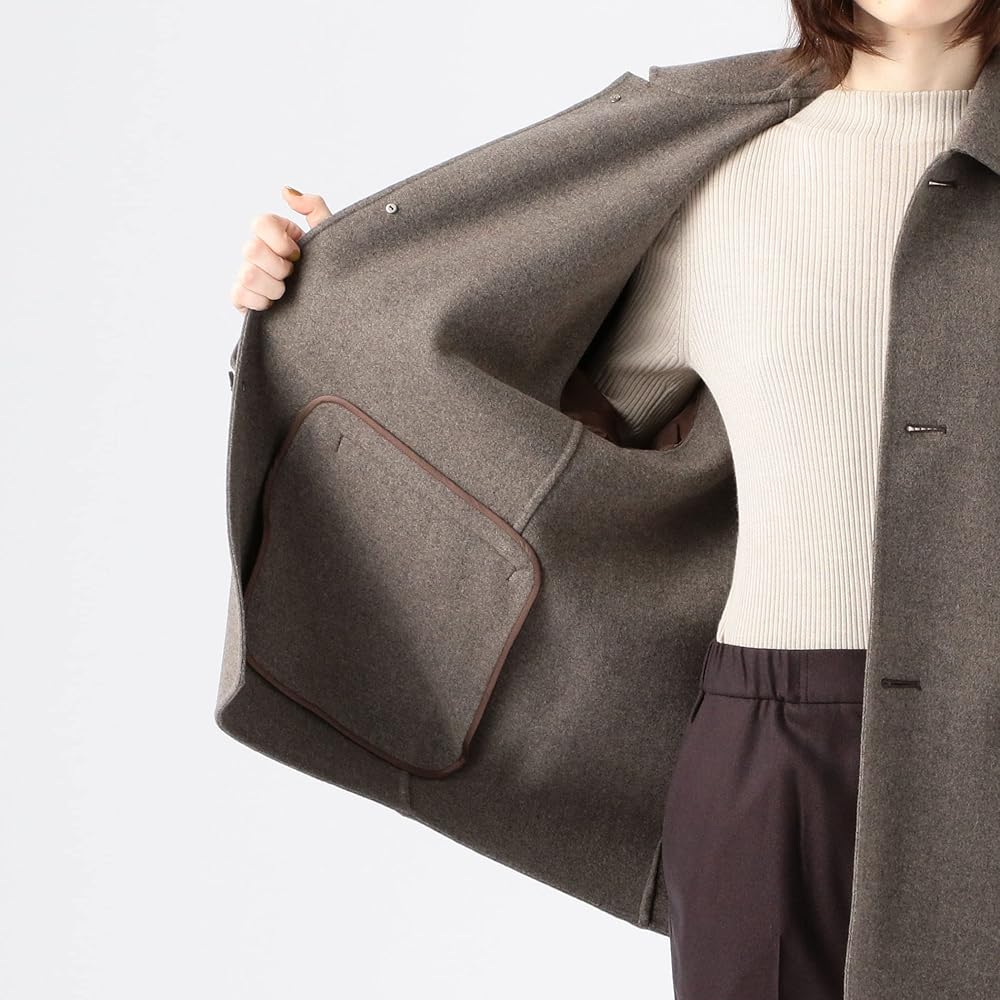 galerie vie ウール カシミヤメルトン バルカラー ショートコート